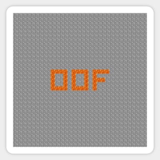 OOF Lava Letters in Stone Blocks - Deep Tileable Sticker